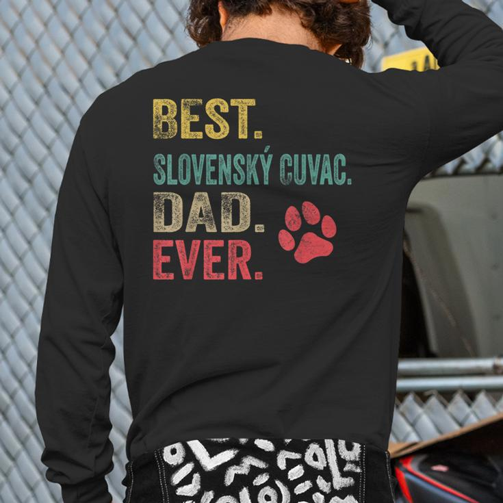 Best Slovenský Cuvac Dad Ever Vintage Father Dog Lover Back Print Long Sleeve T-shirt