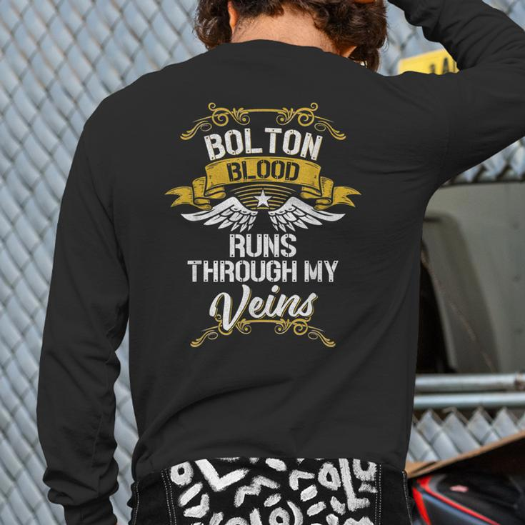 Bolton Blood Runs Through My Veins Back Print Long Sleeve T-shirt