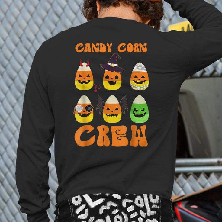 Candy Corn Squad Team Candy Corn Crew Halloween Back Print Long Sleeve T-shirt
