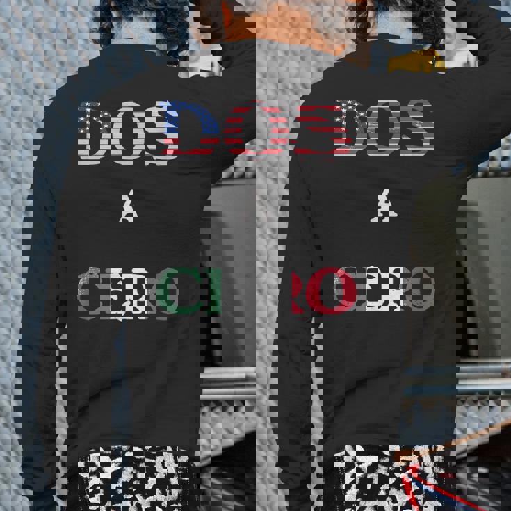Dos A Cero Usa Vs Mexico Game By Flags Back Print Long Sleeve T-shirt
