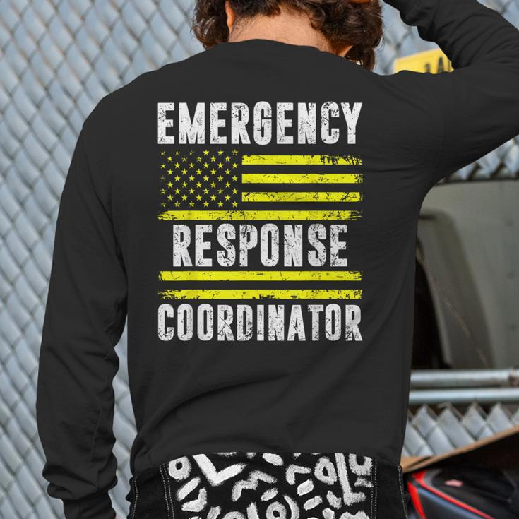 Emergency Response Coordinator 911 Operator Dispatcher Back Print Long Sleeve T-shirt