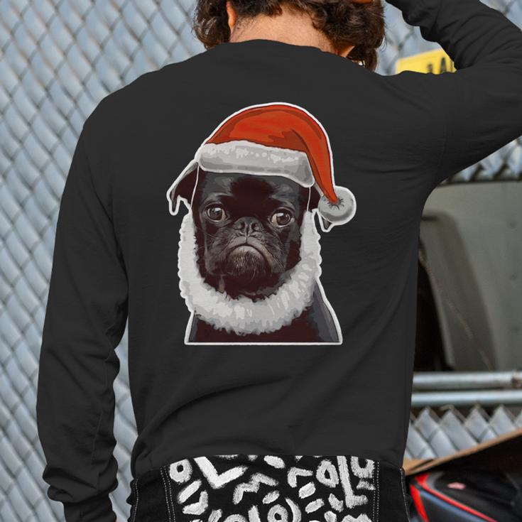 Pug Christmas Ugly Sweater For Pug Dog Lover Back Print Long Sleeve T-shirt
