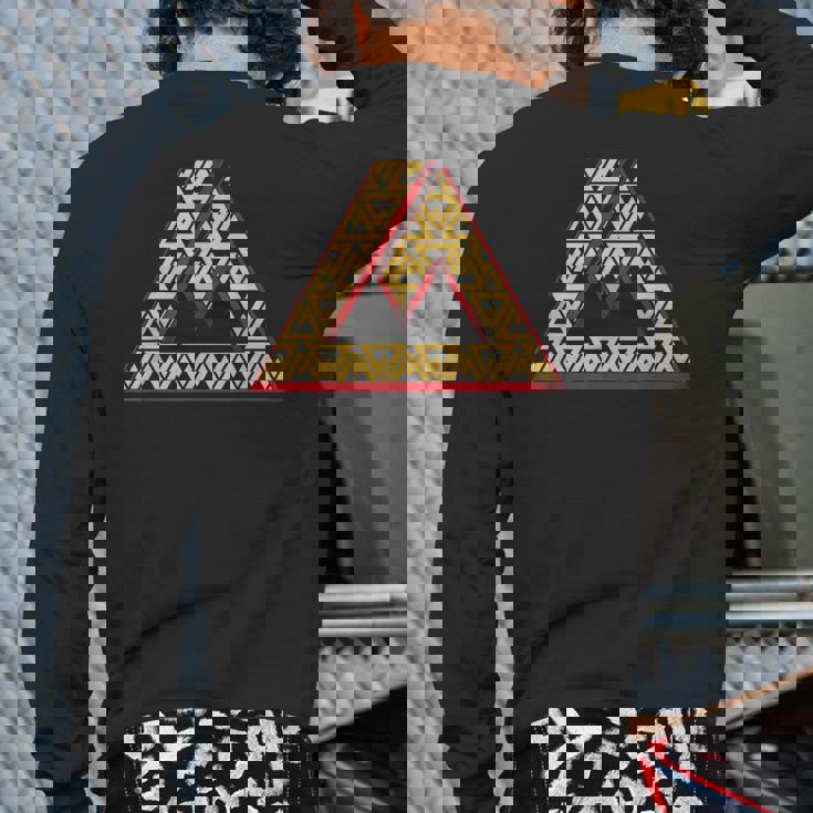 Jiu Jitsu Triangle Symbol Back Print Long Sleeve Tshirt Mazezy