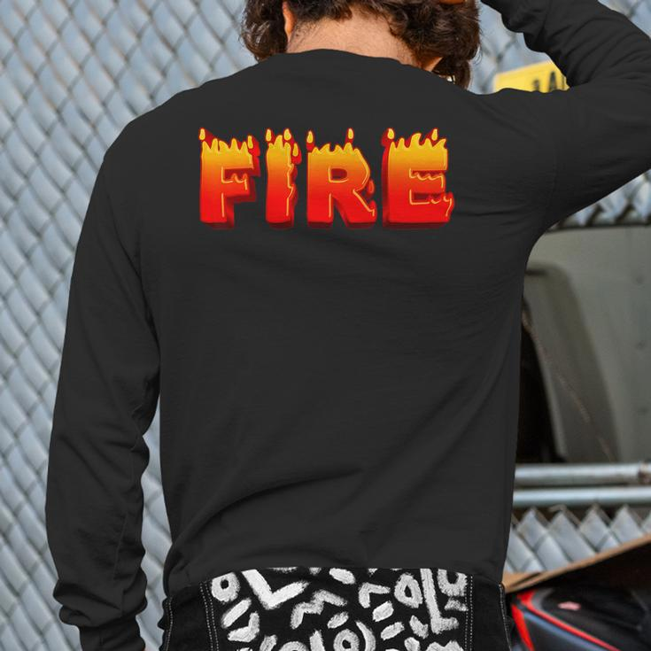Last Minute Family Couples Halloween Fire And Ice Costumes Back Print Long Sleeve T-shirt