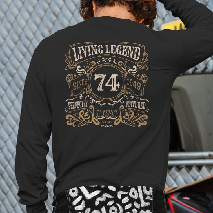 Living Legend 1949 74Th Birthday Back Print Long Sleeve T-shirt