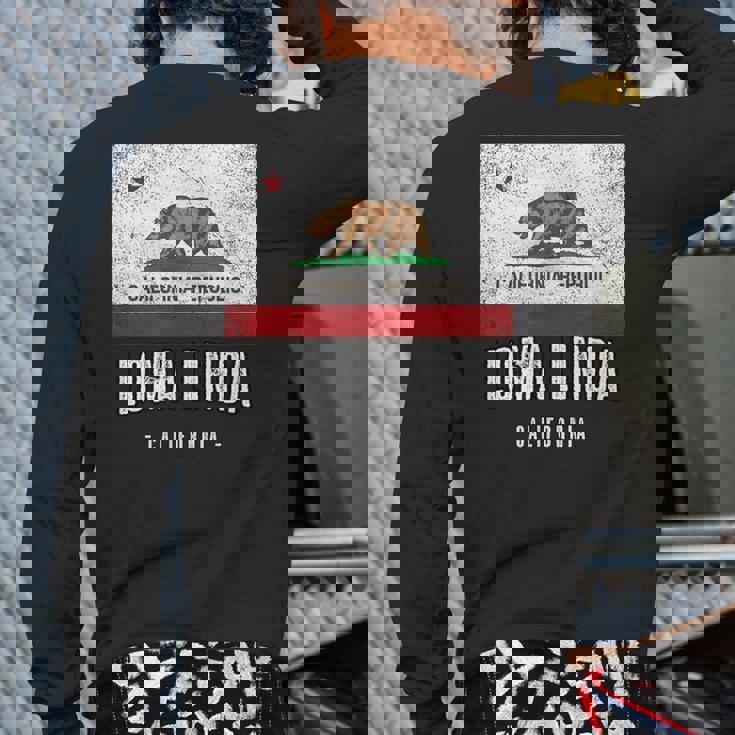 Loma Linda California Cali City Souvenir Ca Flag Top Back Print Long Sleeve T-shirt