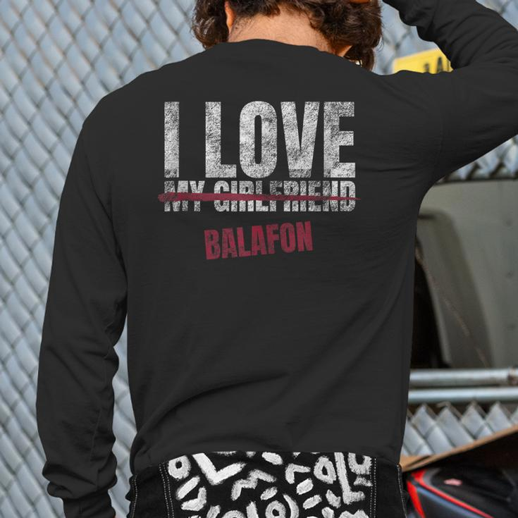 I Love Balafon Musical Instrument Music Musical Back Print Long Sleeve T-shirt