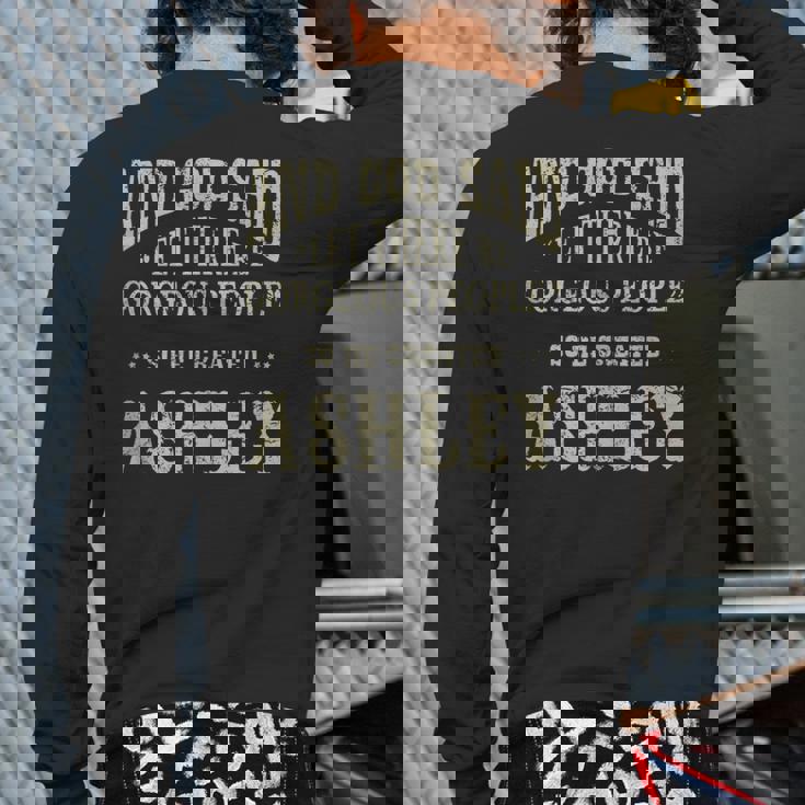 Personalized Birthday Wear Idea For Person Named Ashley Back Print Long Sleeve T-shirt