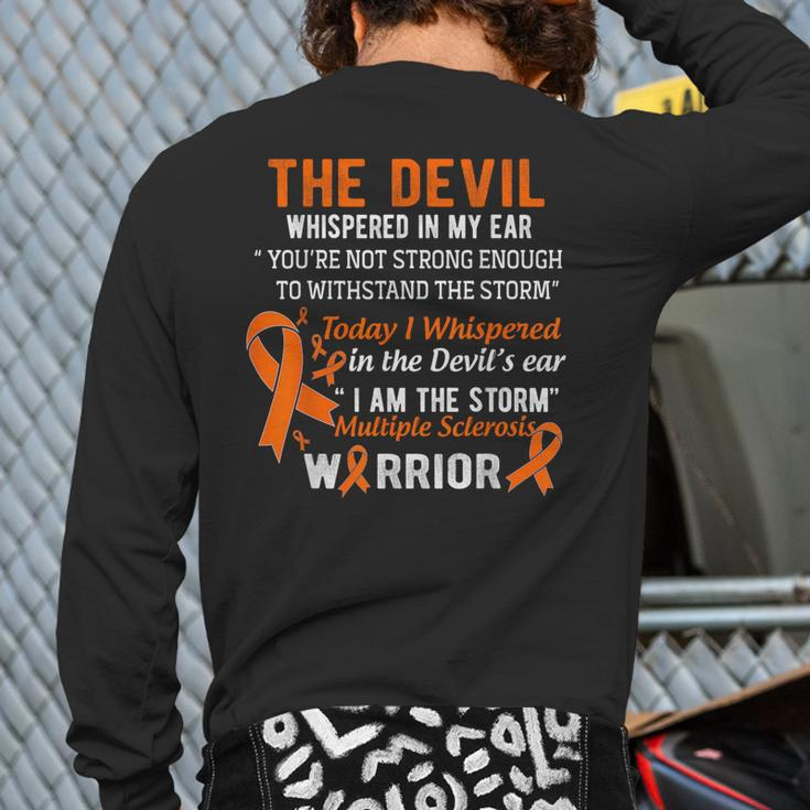 I Am The Storm Multiple Sclerosis Warrior Back Print Long Sleeve T-shirt