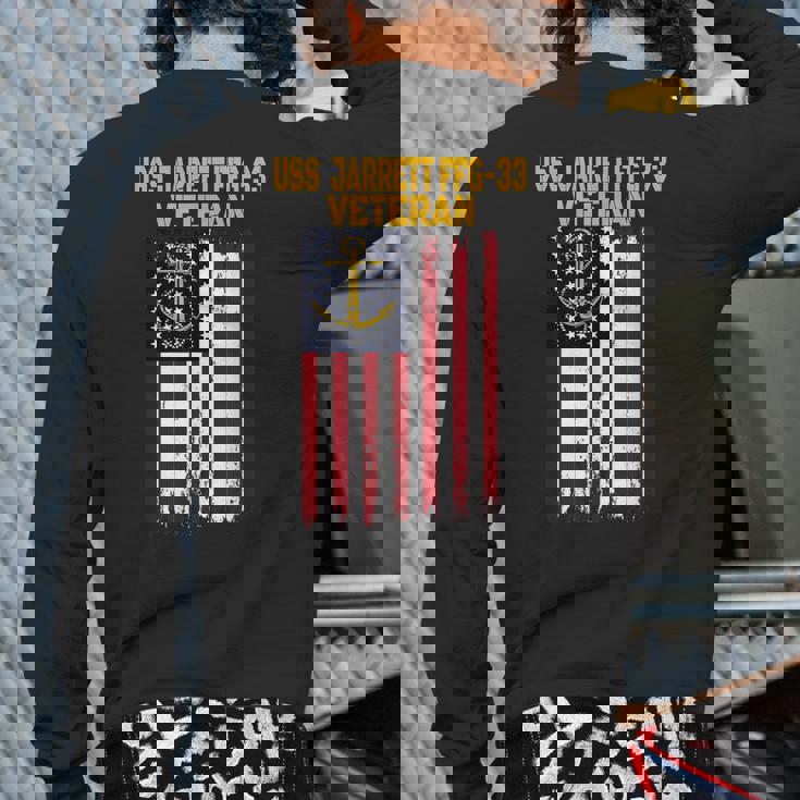 Uss Jarrett Ffg-33 Frigate Veterans Day Father's Day Back Print Long Sleeve T-shirt