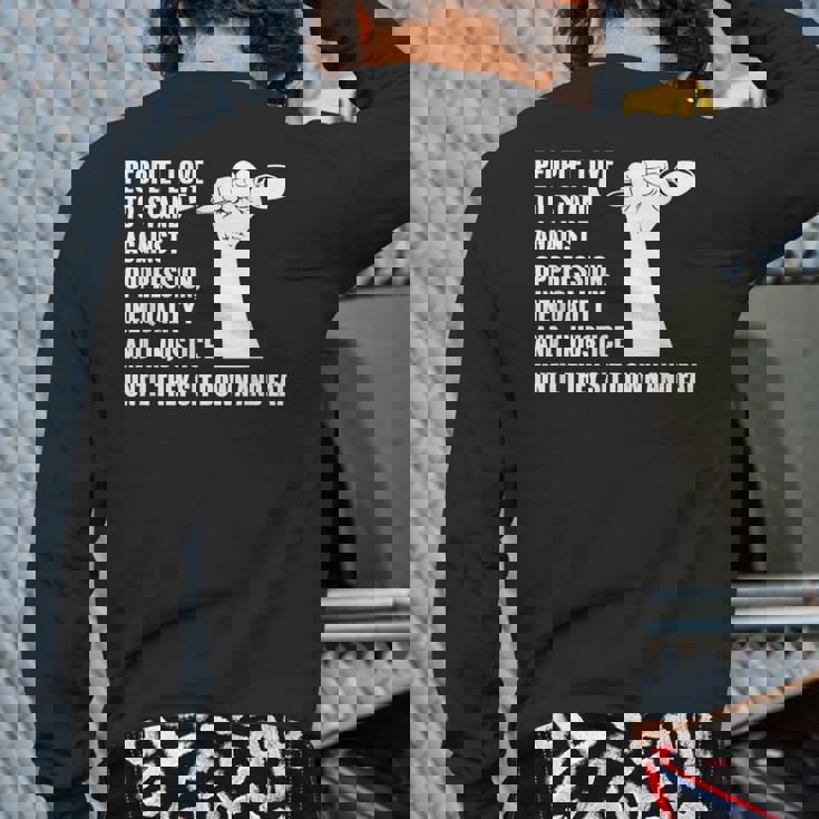 Vegan Quote For A Vegetarian Animal Rights Activists Back Print Long Sleeve T-shirt
