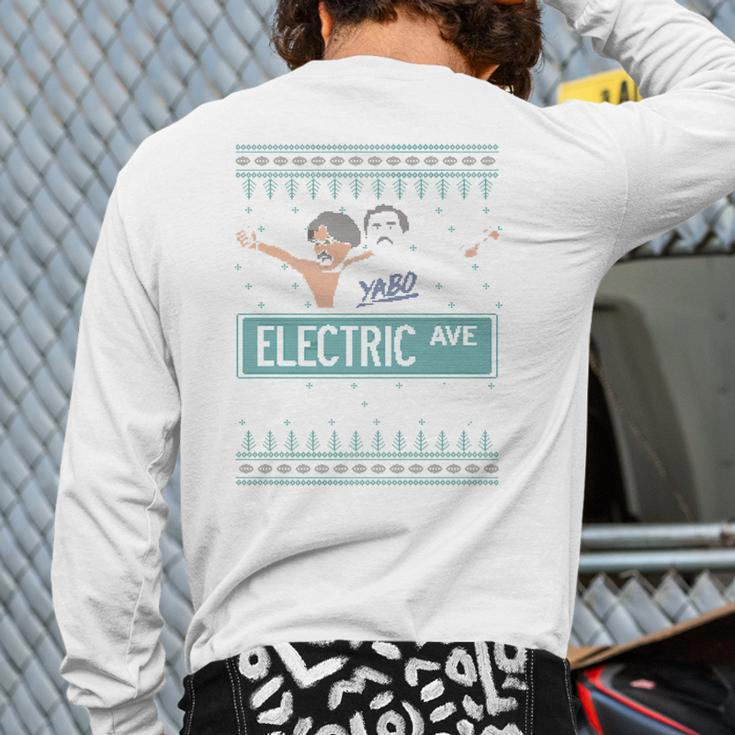 Pardon My Take Electric Avenue Ugly Christmas Sweater Back Print Long Sleeve T-shirt