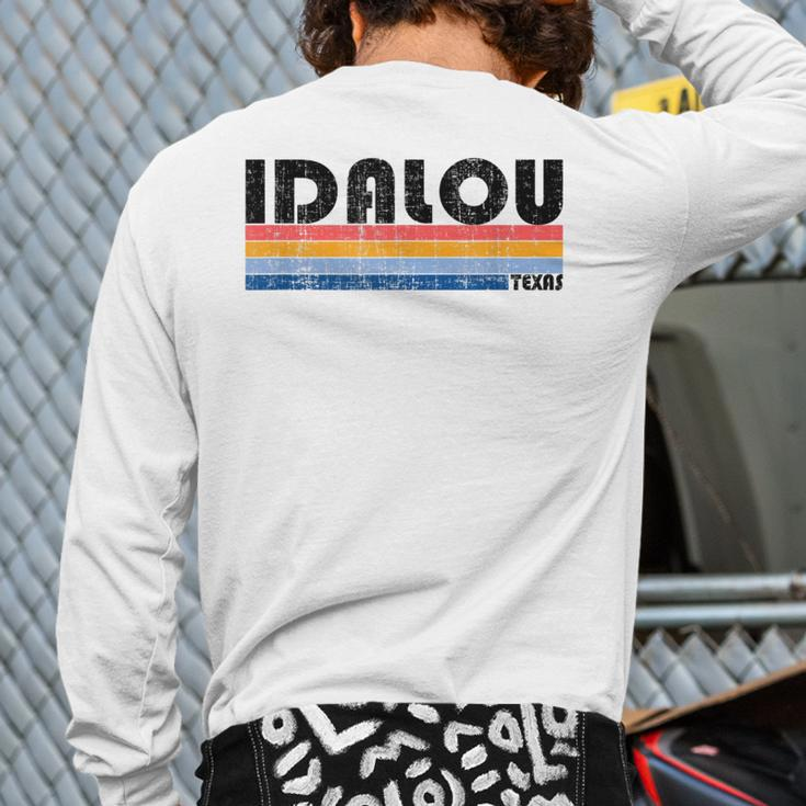 Vintage 70S 80S Style Idalou Tx Back Print Long Sleeve T-shirt