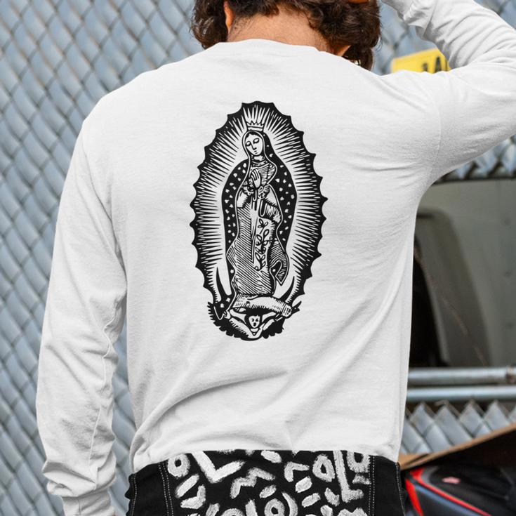 Virgin Mary Santa Maria Catholic Church Group Back Print Long Sleeve T-shirt