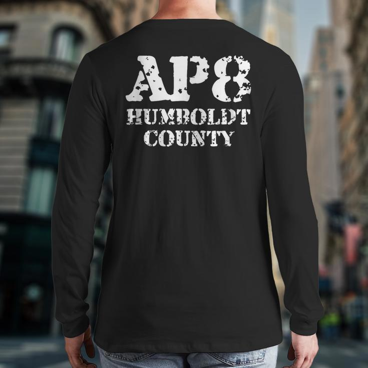 Alderpoint 8 Ap8 Humboldt County Back Print Long Sleeve T-shirt