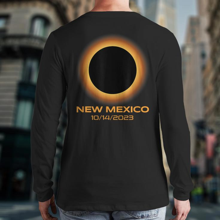 Annular Solar Eclipse October 2023 New Mexico Astronomy Back Print Long Sleeve T-shirt