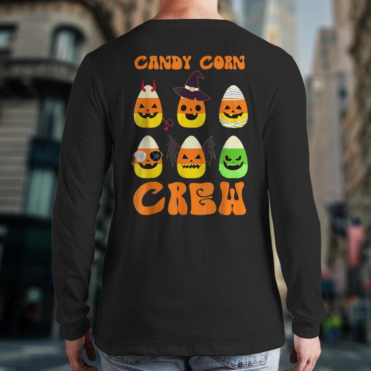 Candy Corn Squad Team Candy Corn Crew Halloween Back Print Long Sleeve T-shirt