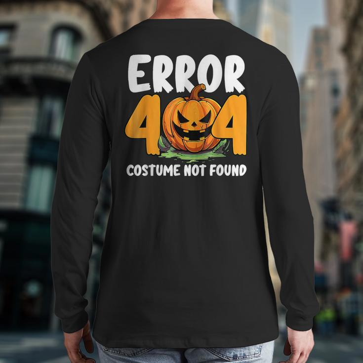 Computer Halloween Costume It Trick Or Treat Programmer Back Print Long Sleeve T-shirt