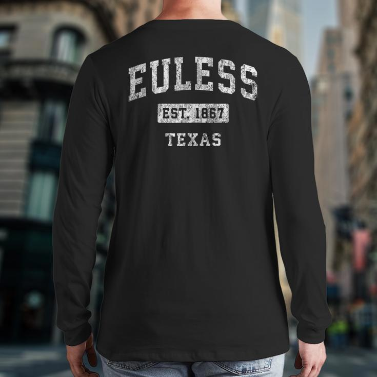 Euless Texas Tx Vintage Established Sports Back Print Long Sleeve T-shirt