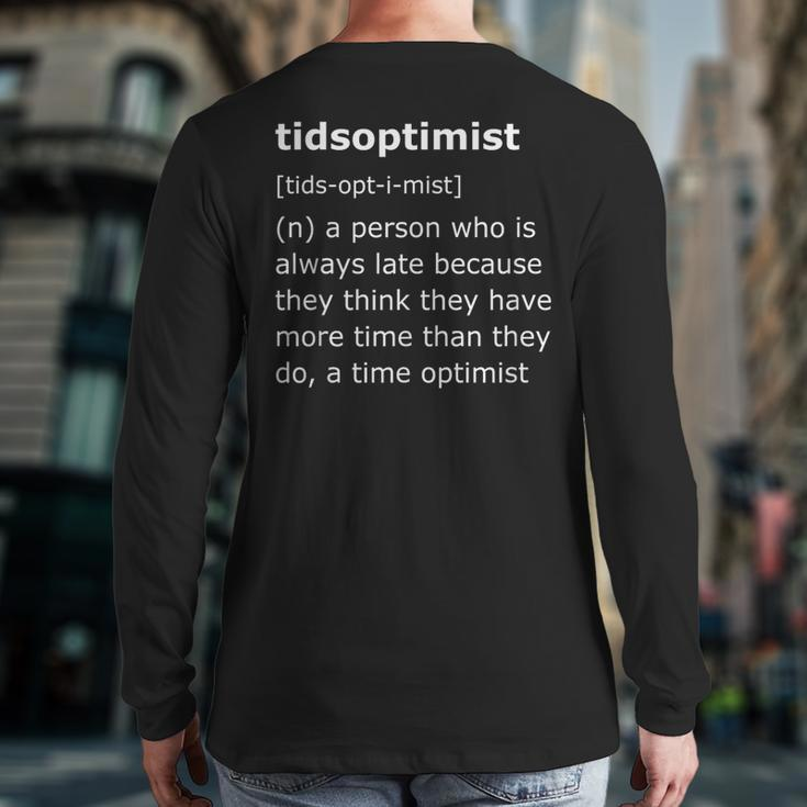 Tidsoptimist Time Optimist Back Print Long Sleeve T-shirt