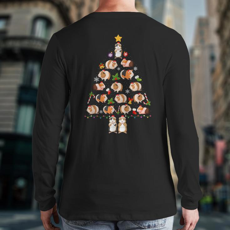 Guinea Pig Christmas Tree Ugly Christmas Sweater Back Print Long Sleeve T-shirt