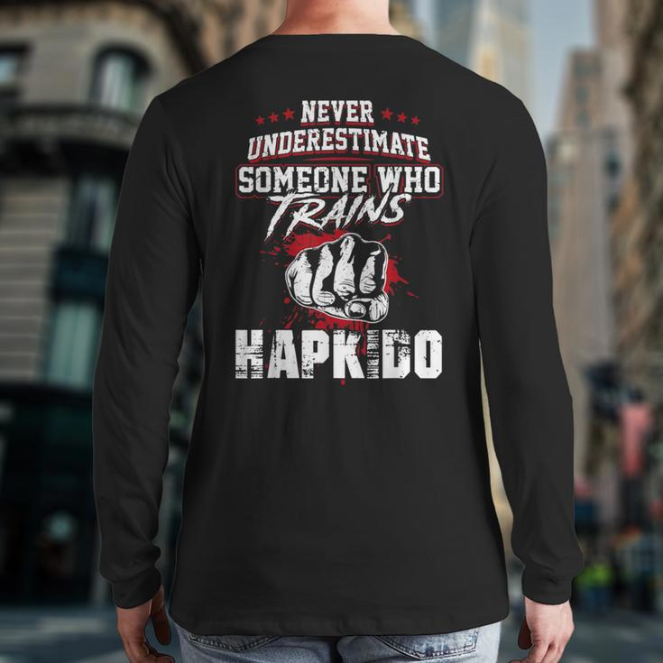 Hapkido Never Underestimate Back Print Long Sleeve T-shirt