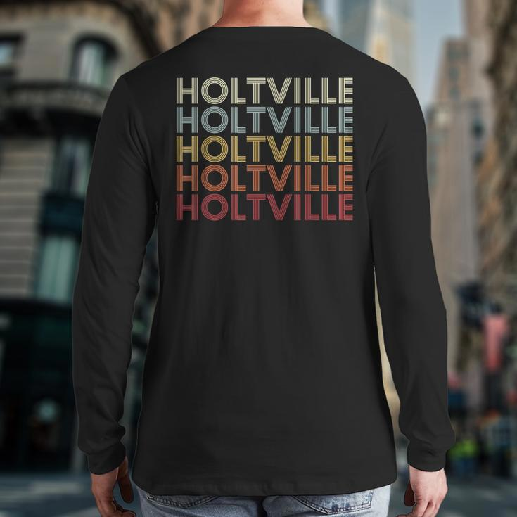 Holtville Alabama Holtville Al Retro Vintage Text Back Print Long Sleeve T-shirt