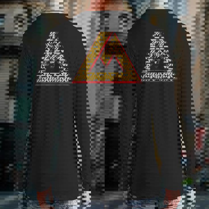 Jiu Jitsu Triangle Symbol Back Print Long Sleeve Tshirt Mazezy