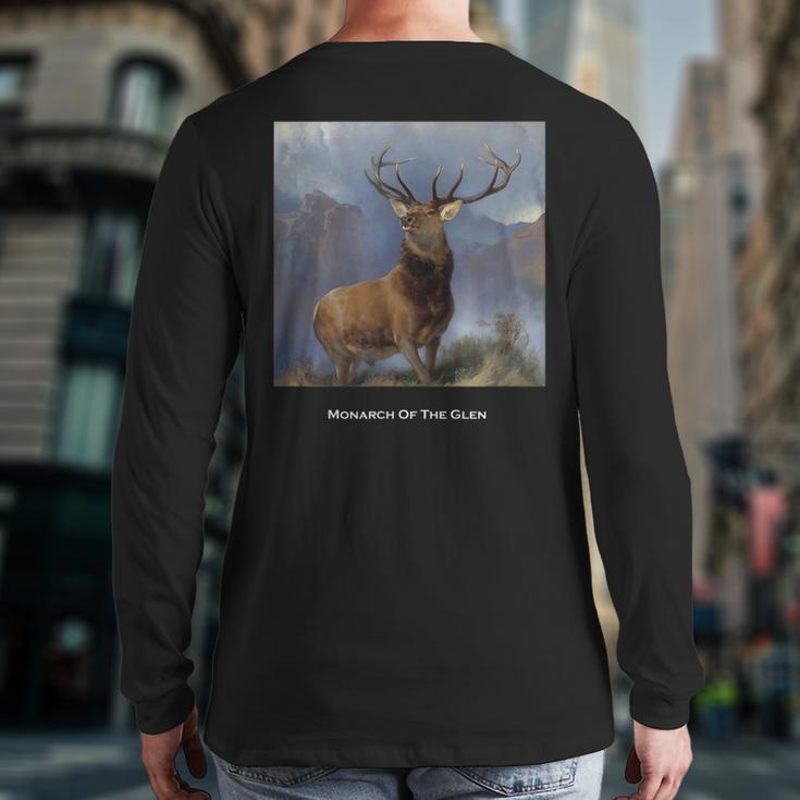 Monarch Of The Glen Painting By Landseer Back Print Long Sleeve T-shirt