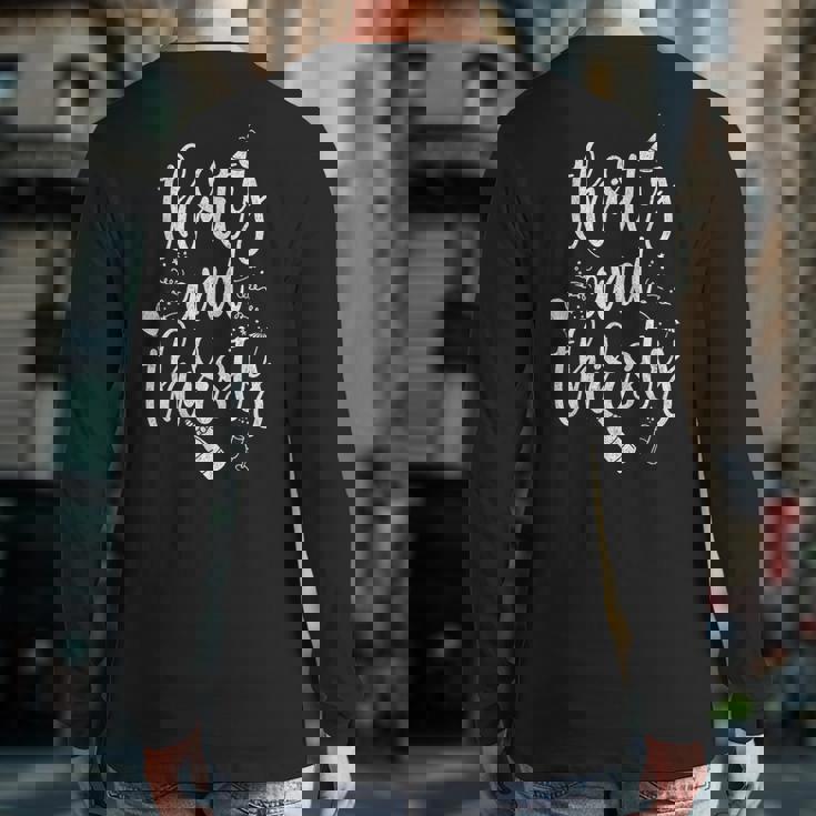 Thirty And Thirsty 30Th Birthday Back Print Long Sleeve T-shirt