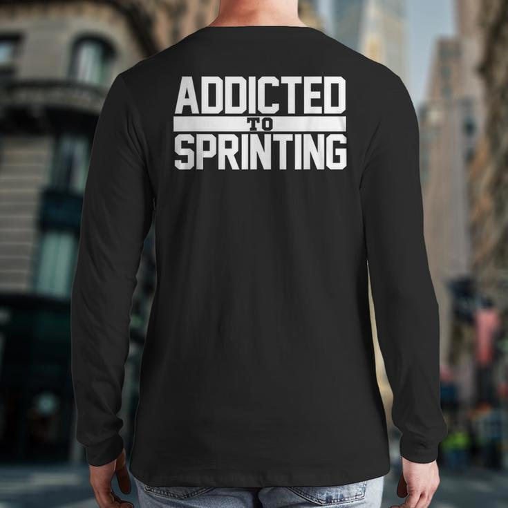 Track And Field Sprinting Sprinters Back Print Long Sleeve T-shirt