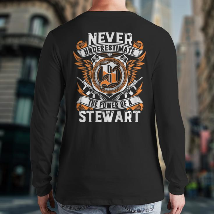 Never Underestimate The Power Of A Stewart Back Print Long Sleeve T-shirt