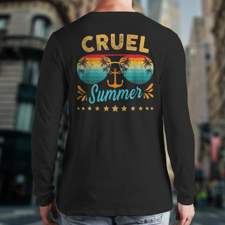 Vintage Cruel Summer Beach Matching Summer Beach Lover Back Print Long Sleeve T-shirt