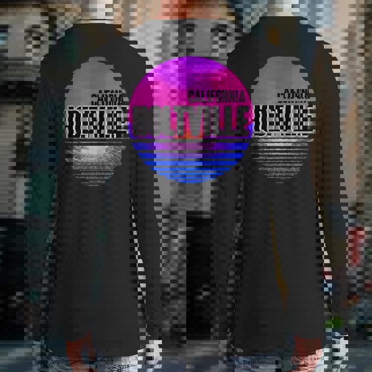 Vintage Holtville Vaporwave California Back Print Long Sleeve T-shirt