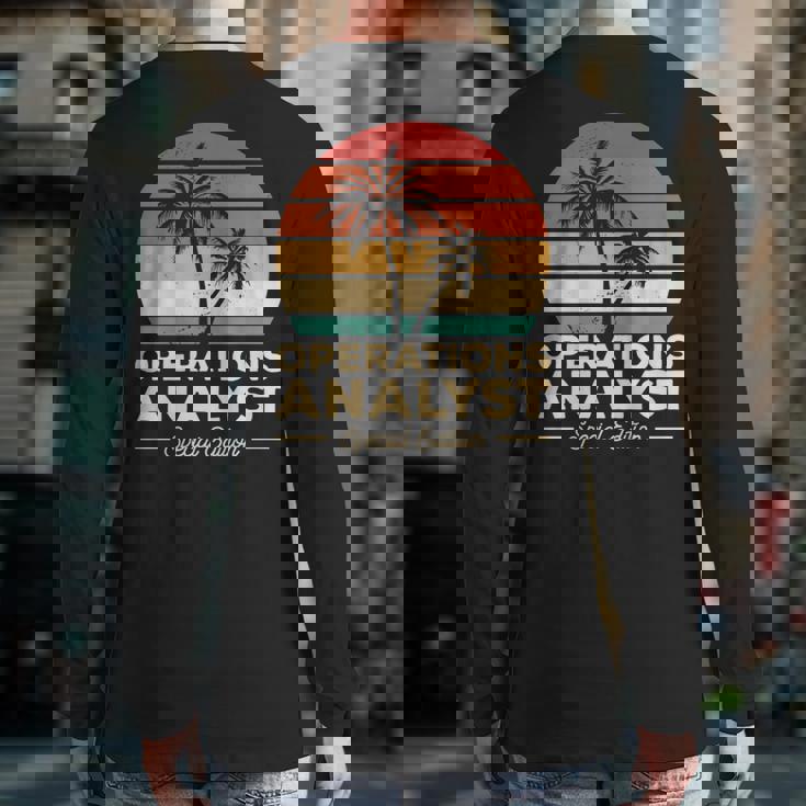 Vintage Operations Analyst Back Print Long Sleeve T-shirt Vintage Operations Analyst Back Print Long Sleeve T-shirt