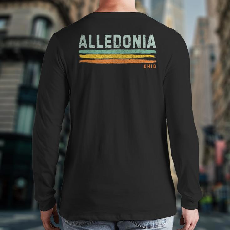 Vintage Stripes Alledonia Oh Back Print Long Sleeve T-shirt