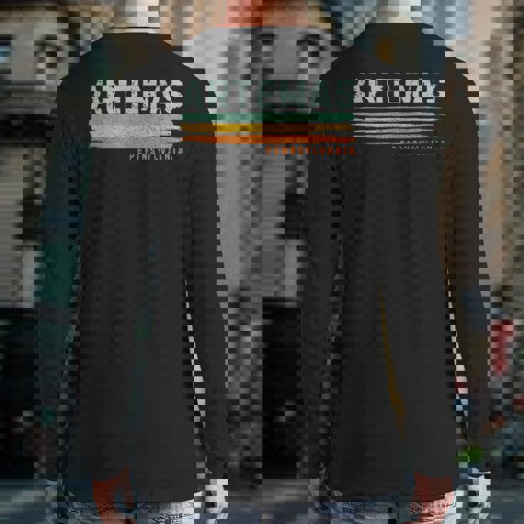 Vintage Stripes Artemas Pa Back Print Long Sleeve T-shirt Vintage Stripes Artemas Pa Back Print Long Sleeve T-shirt