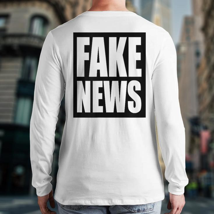 Fake News Reporter Correspondent Journalist Press Member Back Print Long Sleeve T-shirt