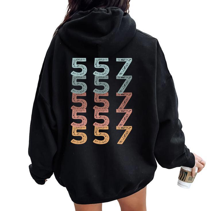 557 Mississippi Usa Multi Color Area Code Women Oversized Hoodie Back Print