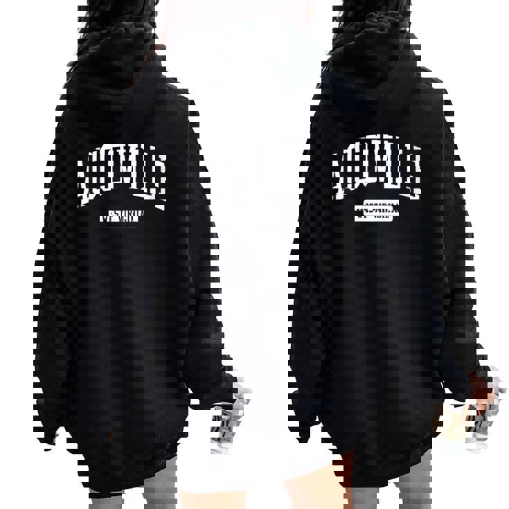 Accoville West Virginia Wv College University Sports Style Women Oversized Hoodie Back Print