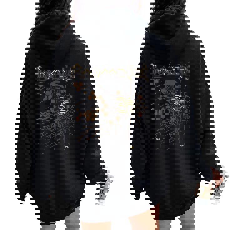 Anomalist Darkpsy Full-On Psy Psytrance Festival Women Oversized Hoodie Back Print