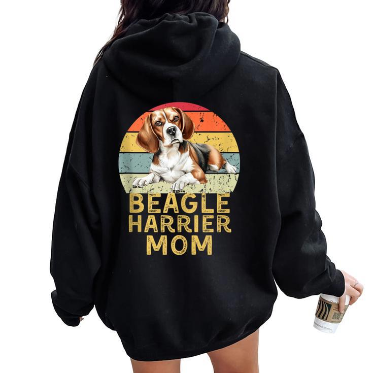 Beagle Harrier Dog Mom My Dogs Are My Cardio Women Oversized Hoodie Back Print