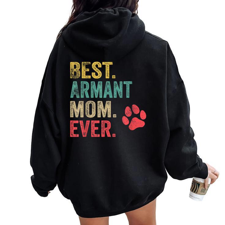 Best Armant Mom Ever Vintage Mother Dog Lover Women Oversized Hoodie Back Print