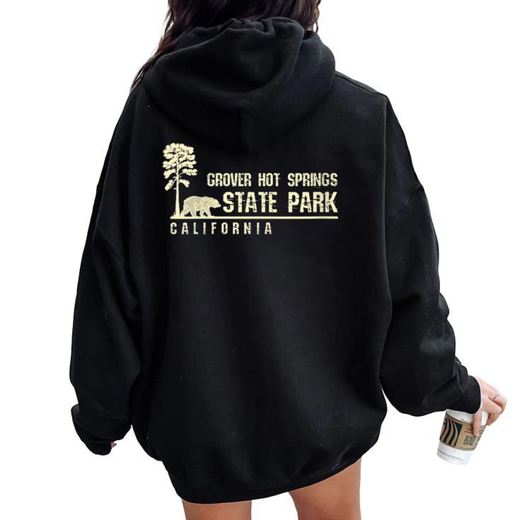 California Souvenir For Grover Hot Springs State Park Women Oversized Hoodie Back Print