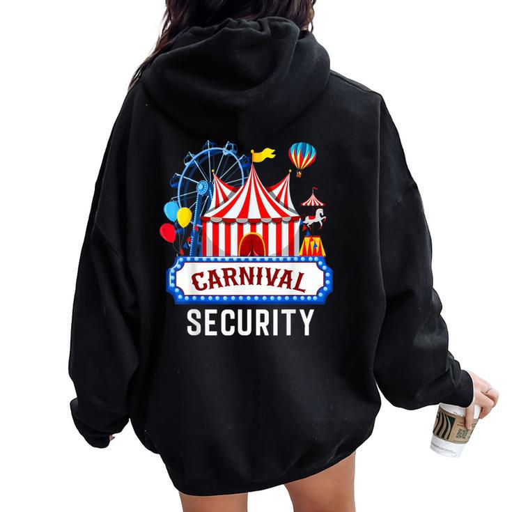 Carnival Security Circus Costume Carny Event Staff Women Women Oversized Hoodie Back Print