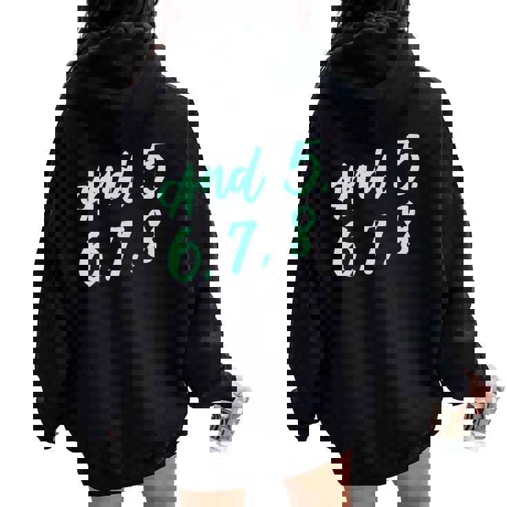 Dance Teacher And 5 6 7 8 Dancing Women Oversized Hoodie Back Print