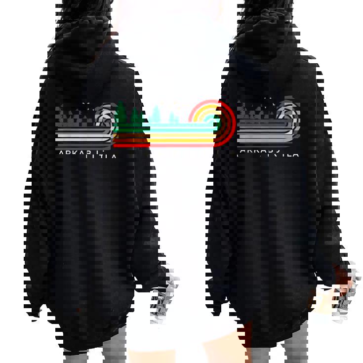 Evergreen Vintage Stripes Arkabutla Mississippi Women Oversized Hoodie Back Print