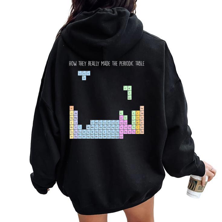 Chemistry -How They Made Periodic Table Men Women Oversized Hoodie Back Print