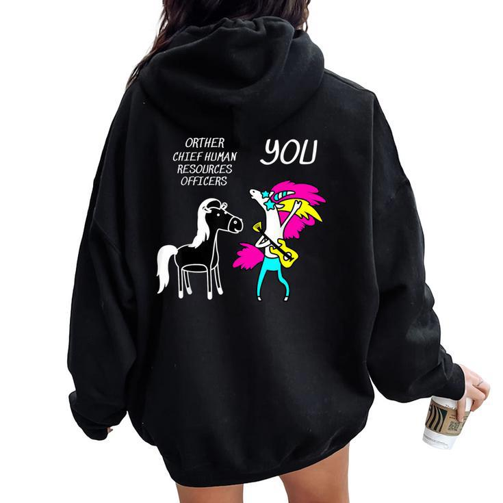 For Chief Human Resource Officers Son Daughter Family Women Oversized Hoodie Back Print
