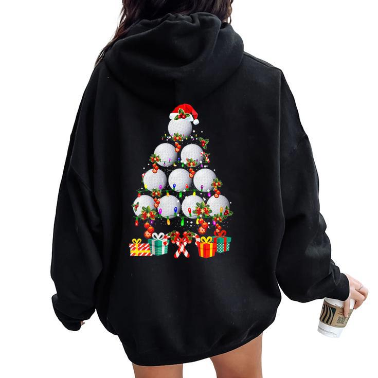 Golfs Christmas Uglys Sweater Santa Hat Pajama Xmas Women Oversized Hoodie Back Print